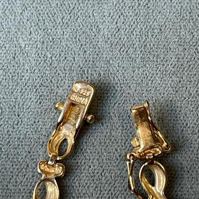 Vermeil and sapphire link bracelet