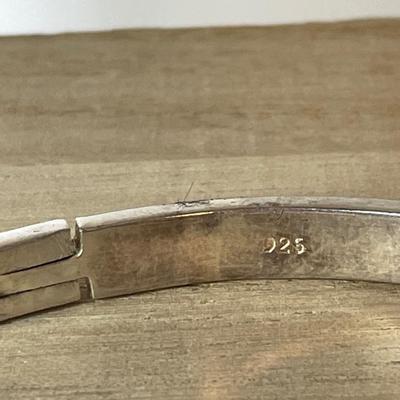 Hinged sterling bracelet