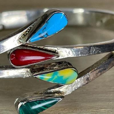 Hinged sterling bracelet