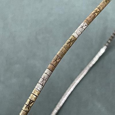 Thin Sterling Silver omega necklace