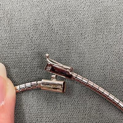 Thin Sterling Silver omega necklace