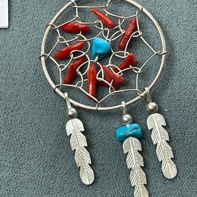 Running Bear Sterling Dream catcher set