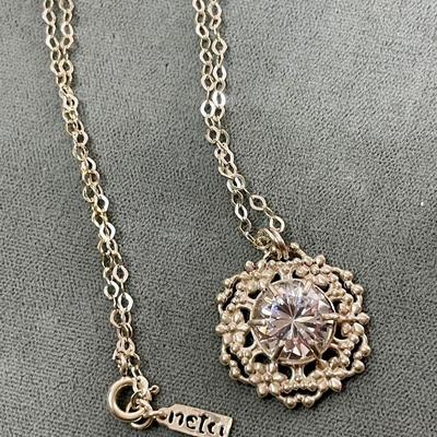 Sterling silver and CZ necklace