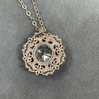 Sterling silver and CZ necklace