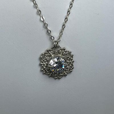 Sterling silver and CZ necklace