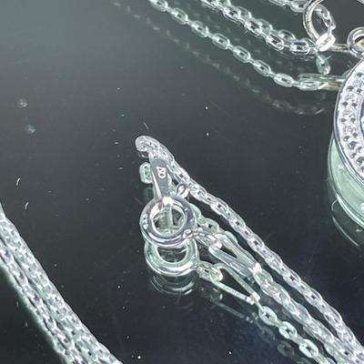 Sterling silver key necklace