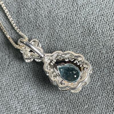 Sterling silver and Blue Topaz set