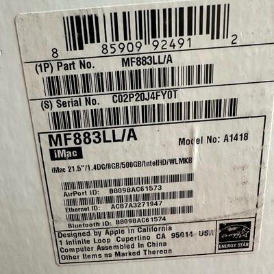 2014 iMac, 21.5”