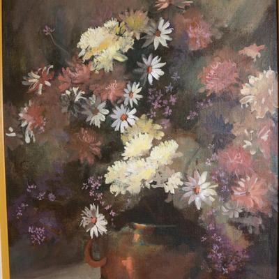 Framed Original Floral Painting by Jill