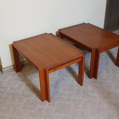 Pair of Wood Side Tables