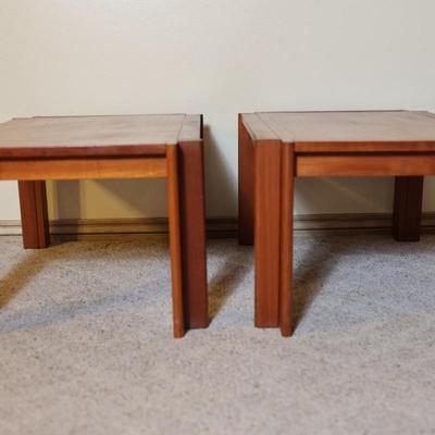 Pair of Wood Side Tables