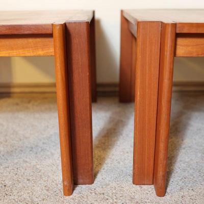 Pair of Wood Side Tables
