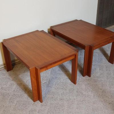 Pair of Wood Side Tables