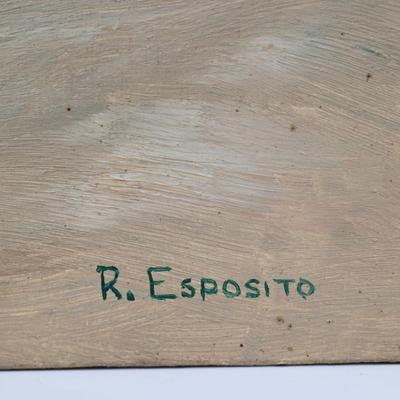 Original Painting on Wood by R. Esposito