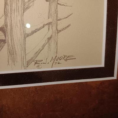 SKETCH OF WESTERN SCENE BY R J MOORE AND ARTISTS PLATES FROM 1939