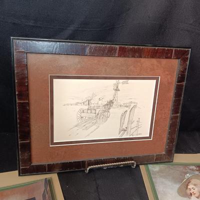 SKETCH OF WESTERN SCENE BY R J MOORE AND ARTISTS PLATES FROM 1939