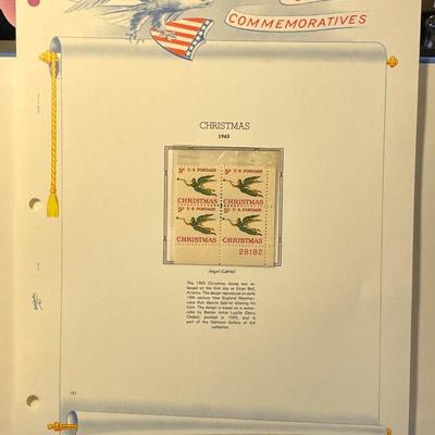 Christmas 1965 Mint Condition US Stamp Plate Block Page as Pictured. Only One $5 Shipping Charge for 1 or 100 Pages Won.
