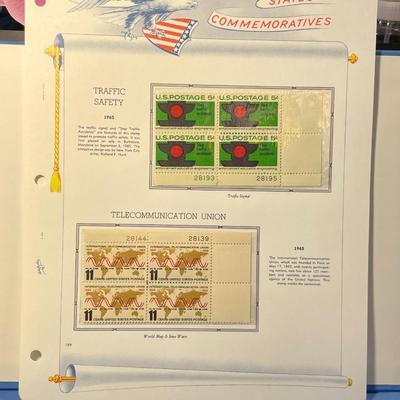 Traffic Safety & Telecommunication Union 1965 Mint Condition US Stamp Plate Blocks Page as Pictured. Only One $5 Shipping Charge for...