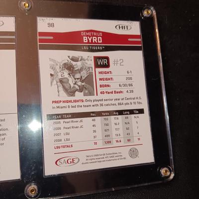 COLLEGE FOOTBALL PLAYERS FOSTER & BYRD TRADING CARDS