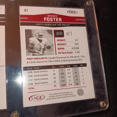 COLLEGE FOOTBALL PLAYERS FOSTER & BYRD TRADING CARDS
