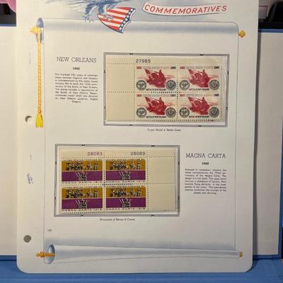 New Orleans & Magna Carta 1965 Mint Condition US Stamp Plate Blocks Page as Pictured. Only One $5 Shipping Charge for 1 or 100 Pages...