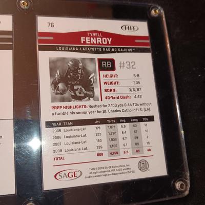 COLLEGE FOOTBALL PLAYERS FENROY, WHITE & MURPHY TRADING CARDS