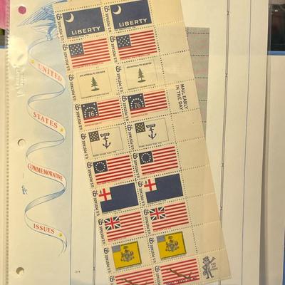 FLAGS Mint Condition US Stamp Plate Block Page as Pictured. Only One $5 Shipping Charge for 1 or 100 Pages Won.