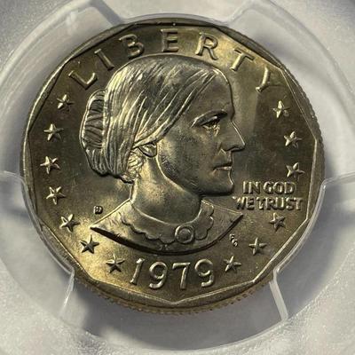 SCARCE PCGS CERTIFIED 1979-D MS67 SUSAN B. ANTHONY DOLLAR FRESHLY GRADED. FREE DOMESTIC SHIPPING.