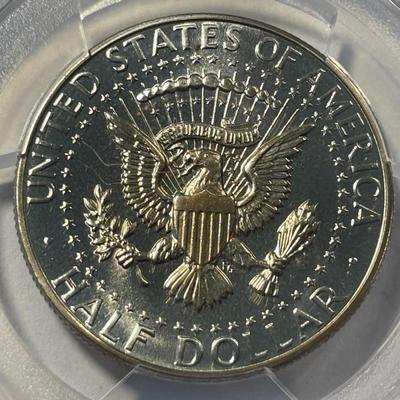 PCGS CERTIFIED 1964 PROOF-68 KENNEDY SILVER HALF DOLLAR FRESHLY GRADED. FREE DOMESTIC SHIPPING.