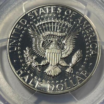 PCGS CERTIFIED 1964 PROOF-68 KENNEDY SILVER HALF DOLLAR FRESHLY GRADED. FREE DOMESTIC SHIPPING.