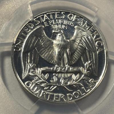PCGS CERTIFIED 1961 PROOF-67 WASHINGTON SILVER QUARTER FRESHLY GRADED. FREE DOMESTIC SHIPPING.