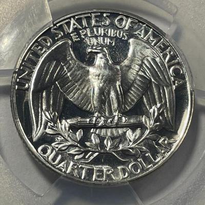 PCGS CERTIFIED 1961 PROOF-68 (LIGHT CAMEO ACCENTED) WASHINGTON SILVER QUARTER FRESHLY GRADED. FREE DOMESTIC SHIPPING.