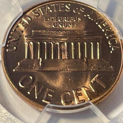 PCGS CERTIFIED 1963-P MS65 RED LINCOLN CENT FRESHLY GRADED. FREE DOMESTIC SHIPPING.