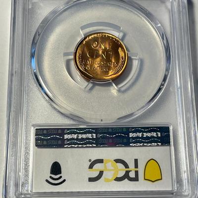 PCGS CERTIFIED 1957-D MS65 RED LINCOLN CENT FRESHLY GRADED. FREE DOMESTIC SHIPPING.