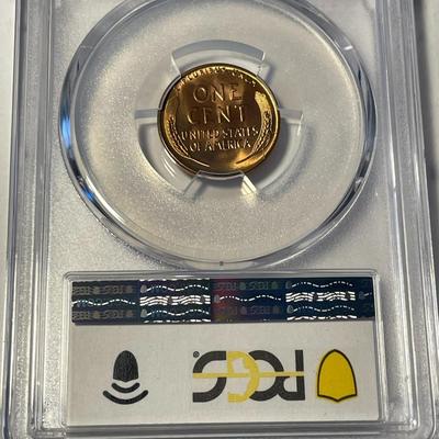 PCGS CERTIFIED 1955-S MS66 RED LINCOLN CENT FRESHLY GRADED. (FILLED "5" IN DATE VARIETY). FREE DOMESTIC SHIPPING.
