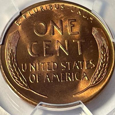 PCGS CERTIFIED 1955-S MS65 RED LINCOLN CENT FRESHLY GRADED. FREE DOMESTIC SHIPPING.
