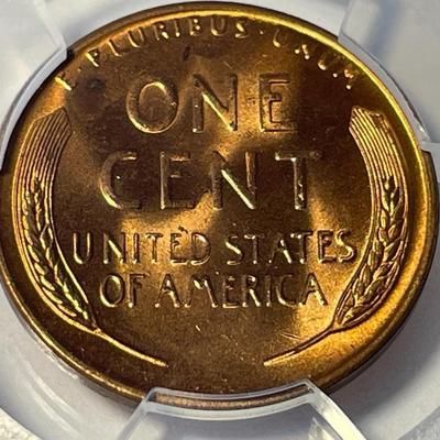 PCGS CERTIFIED 1955-D MS65 RED LINCOLN CENT FRESHLY GRADED. FREE DOMESTIC SHIPPING.