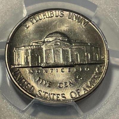 PCGS CERTIFIED 1960-D MS66 GRADED JEFFERSON NICKEL AS PICTURED. FREE DOMESTIC SHIPPING.