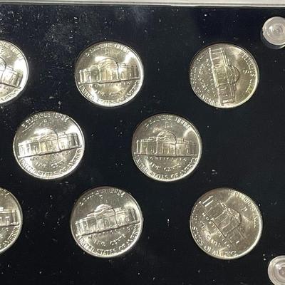 BOWERS & RUDDY 1942 - 1945-P/D/S Silver War Time Nickel Set 11-Coin Set in GEM BU in a Capital Holder as Pictured. Blast White w/Some...