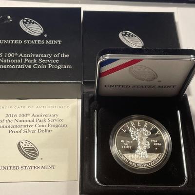 2016-P National Parks Service Centennial Commemorative Silver Dollar Proof as Pictured. FREE DOMESTIC SHIPPING.