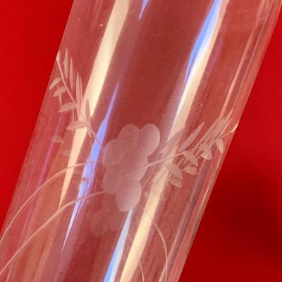 Sterling Weighted Candle Bases w/ Etched Glass / Bud Vase
