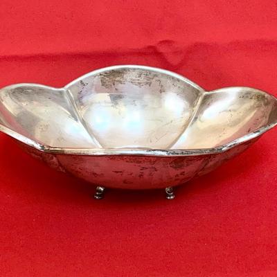 Footed Sterling Silver Serving Bowl