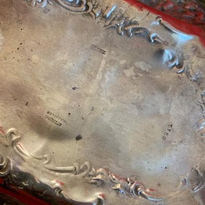 Maurice Scooler, New Orleans, Art Nouveau Sterling Silver Repousse Hallmarked Centerpiece