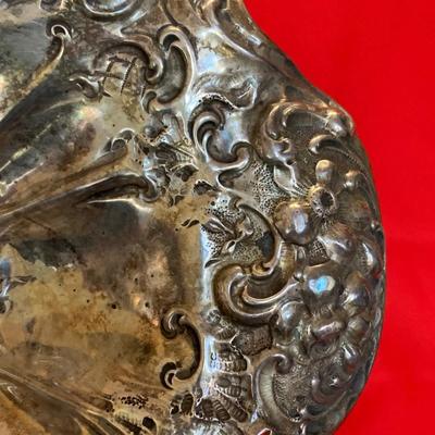 Maurice Scooler, New Orleans, Art Nouveau Sterling Silver Repousse Hallmarked Centerpiece