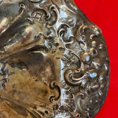 Maurice Scooler, New Orleans, Art Nouveau Sterling Silver Repousse Hallmarked Centerpiece