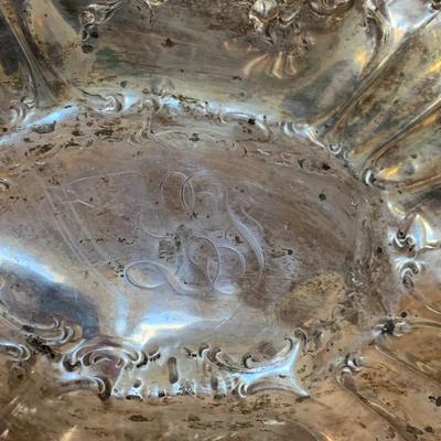 Maurice Scooler, New Orleans, Art Nouveau Sterling Silver Repousse Hallmarked Centerpiece