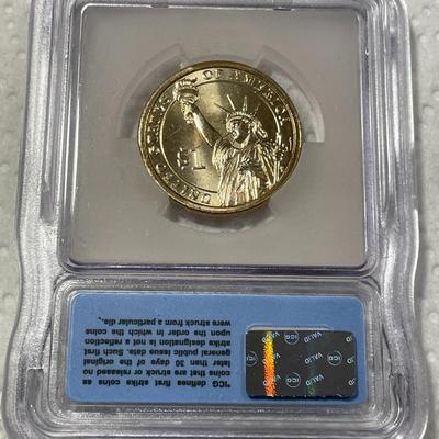 ICG Certified 2007-D MS67 John Adams Presidential Dollar Coin "First Strike" as Pictured. FREE DOMESTIC SHIPPING.
