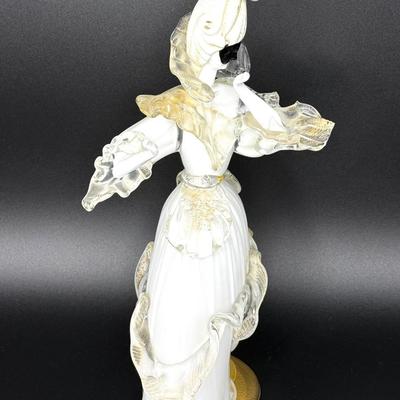 Authentic Vintage Murano Glass Venetian Masked Dancing Lady
