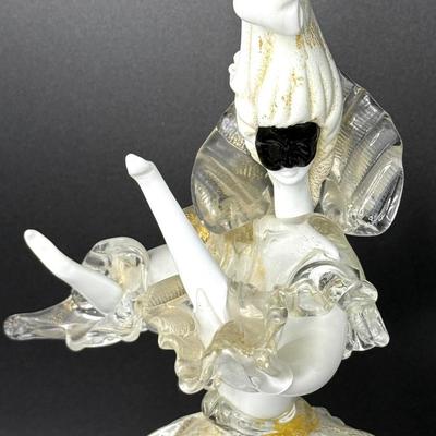 Authentic Vintage Murano Glass Venetian Masked Dancing Lady