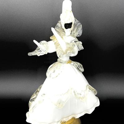 Authentic Vintage Murano Glass Venetian Masked Dancing Lady